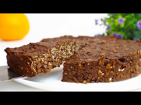 3-Ingredient Chocolate Oat Banana Cake — Gluten-Free, No Sugar, No Flour