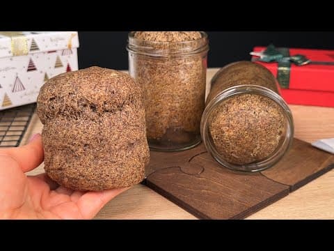Black Flaxseed Almond Bread in Jars