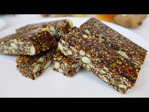 No-Bake Oat Nut and Seed Energy Bars — Natural Protein Bars