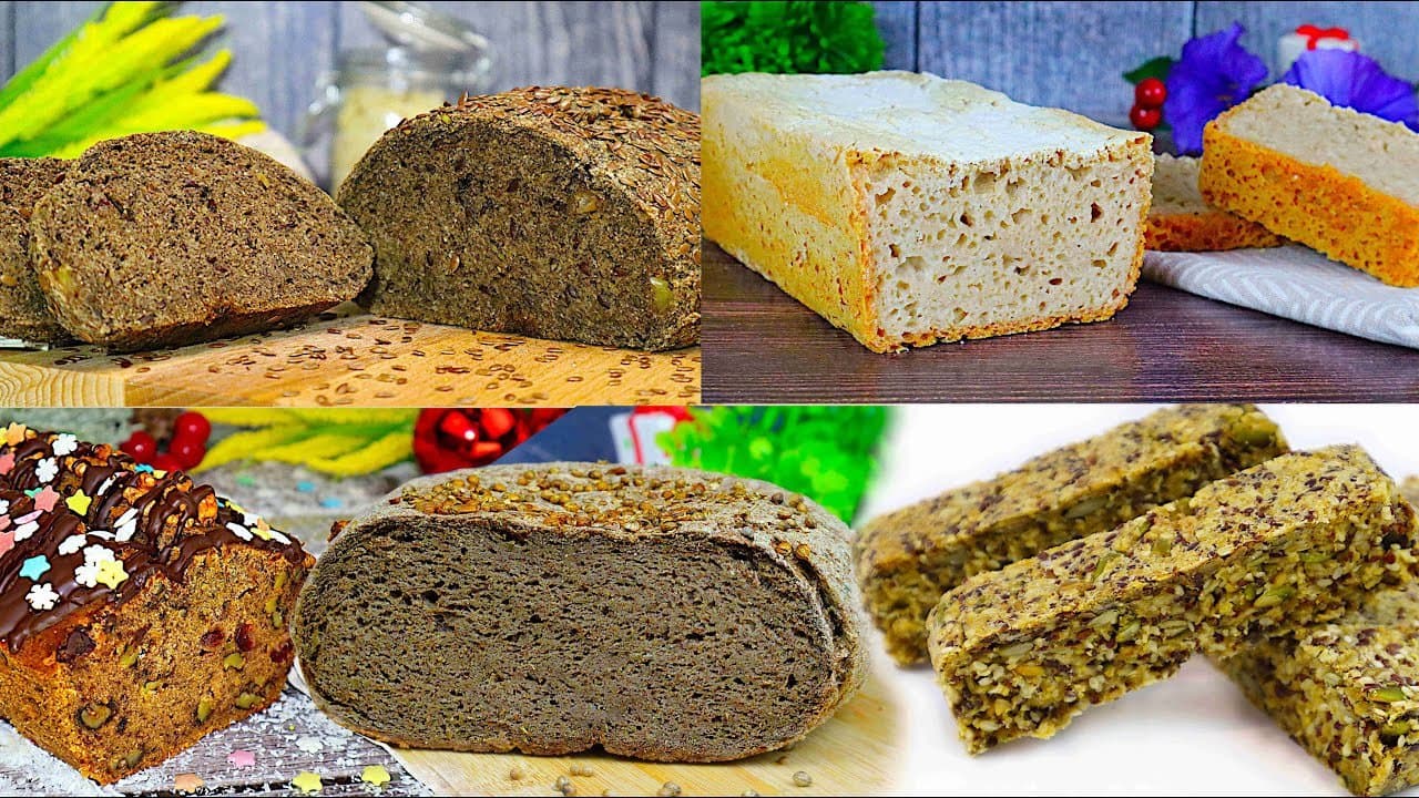 5 Healthy Flourless Breads in One Video