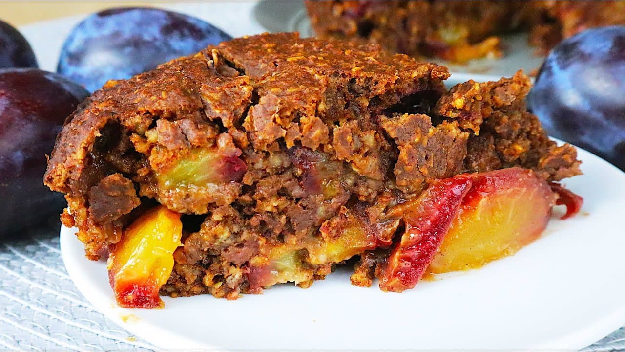 Prune Oat Carob Breakfast Cake (No Sugar)