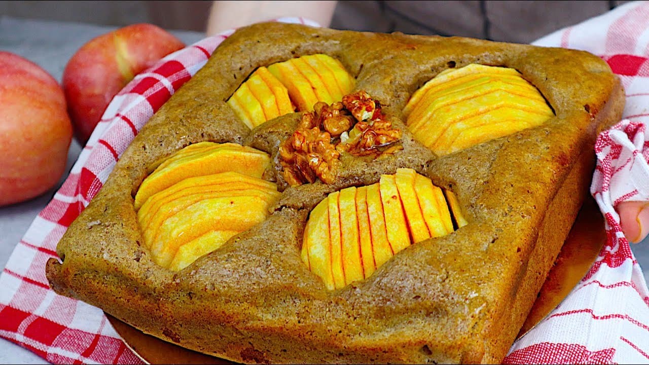 German Buckwheat Apple Charlotte Cake (No Sugar)