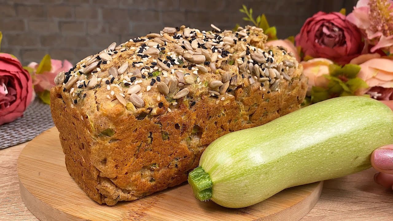 Whole-Wheat Zucchini Herb Bread with Mushroom Sauce