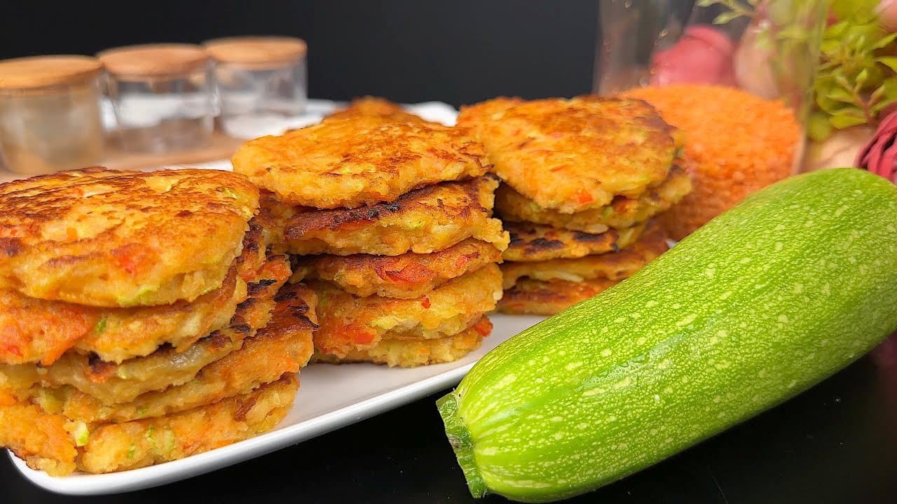 Vegan Red Lentil Vegetable Pancakes