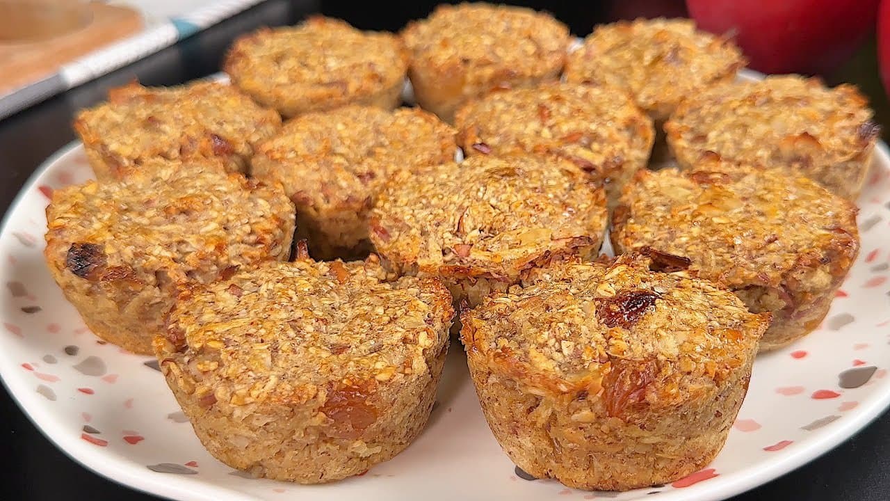 Egg-Free Apple Raisin Oat Breakfast Cake (No Sugar)