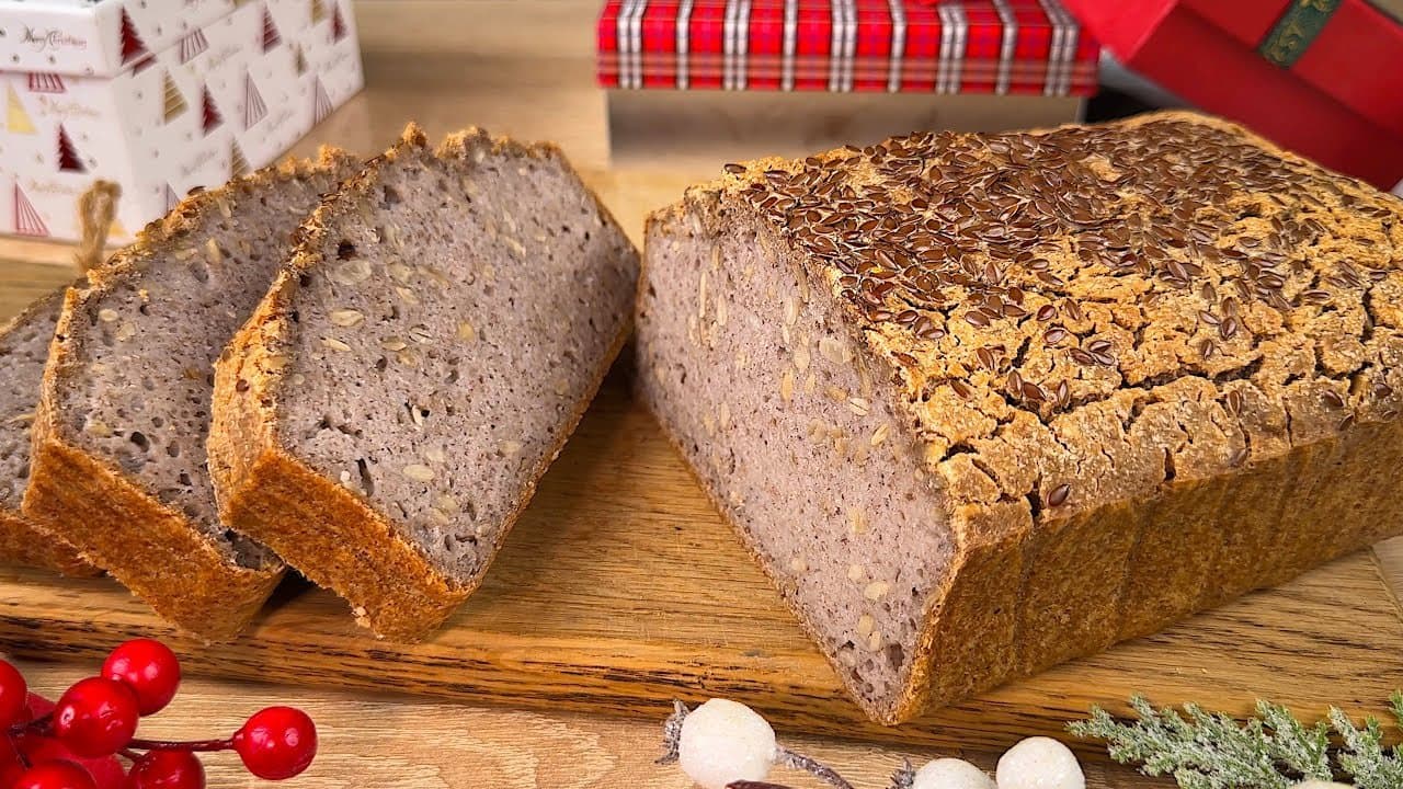 1-Ingredient Sprouted Buckwheat Bread (Vegan)