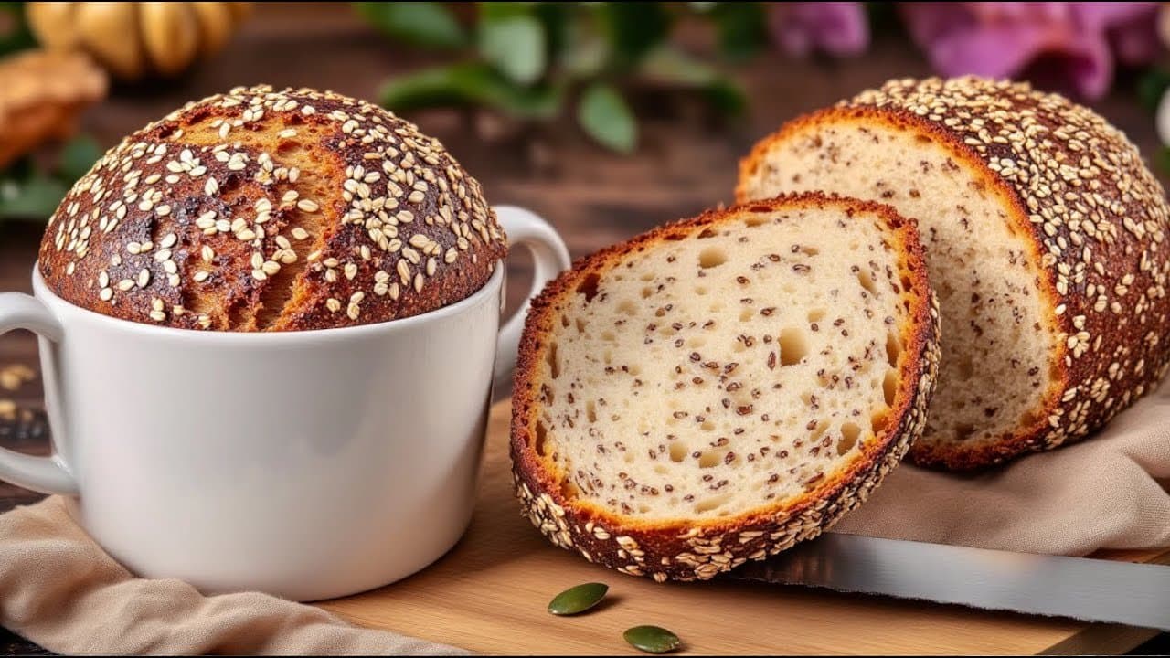 Flourless Oatmeal Seed Bread with Sun-Dried Tomato