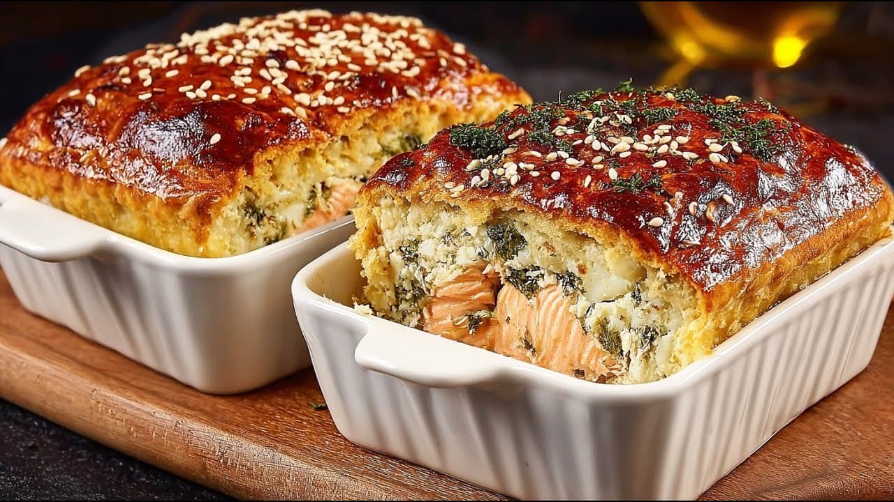 Keto Salmon Spinach Almond Pie (Low-Carb)