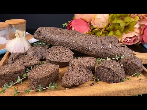 Schwarzes Leinsamen-Keto-Veganbrot — Ein kohlenhydratarmes Keto- und Veganbrot aus gemahlenem Leinsamen, Flohsamensch