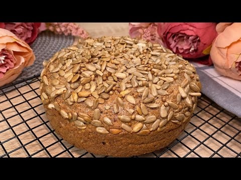 Pan esponjoso de requesón — Un pan suave sin harina hecho con semillas de girasol molidas, semillas de lino 