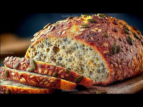 Pain aux graines de lin et noix sans œufs pour la santé intestinale — Un pain sans farine et sans œufs à base de graines de lin, noisettes, noix et fi