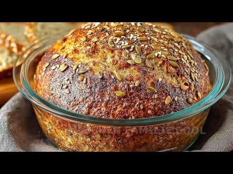 Hazelnut and Pumpkin Seed Bread (15 Minutes) — Nut-based healthy bread with hazelnuts, pumpkin seeds, almond milk and coconut o