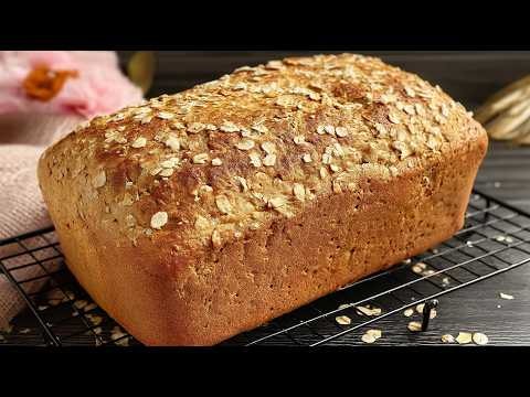 Pan suave de harina de avena sin azúcar — Lo horneo cada día — Un pan increíblemente suave de harina de avena con corteza crujiente, horneado s