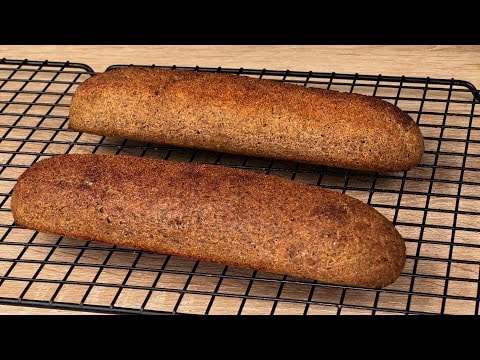Pan de alubias blancas y linaza — Un pan sin harina y sin amasado hecho con alubias en conserva, huevos, linaza mo