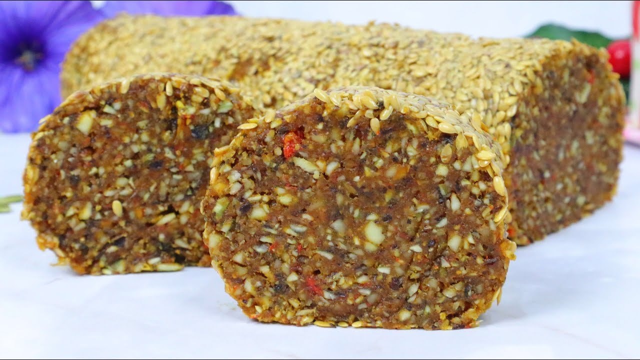 Goji-Superfood-Energieriegel ohne Backen, vegan — Kräftige Superfood-Riegel mit Mandeln, Walnüssen, Kürbiskernen, Datteln, Erdnuss