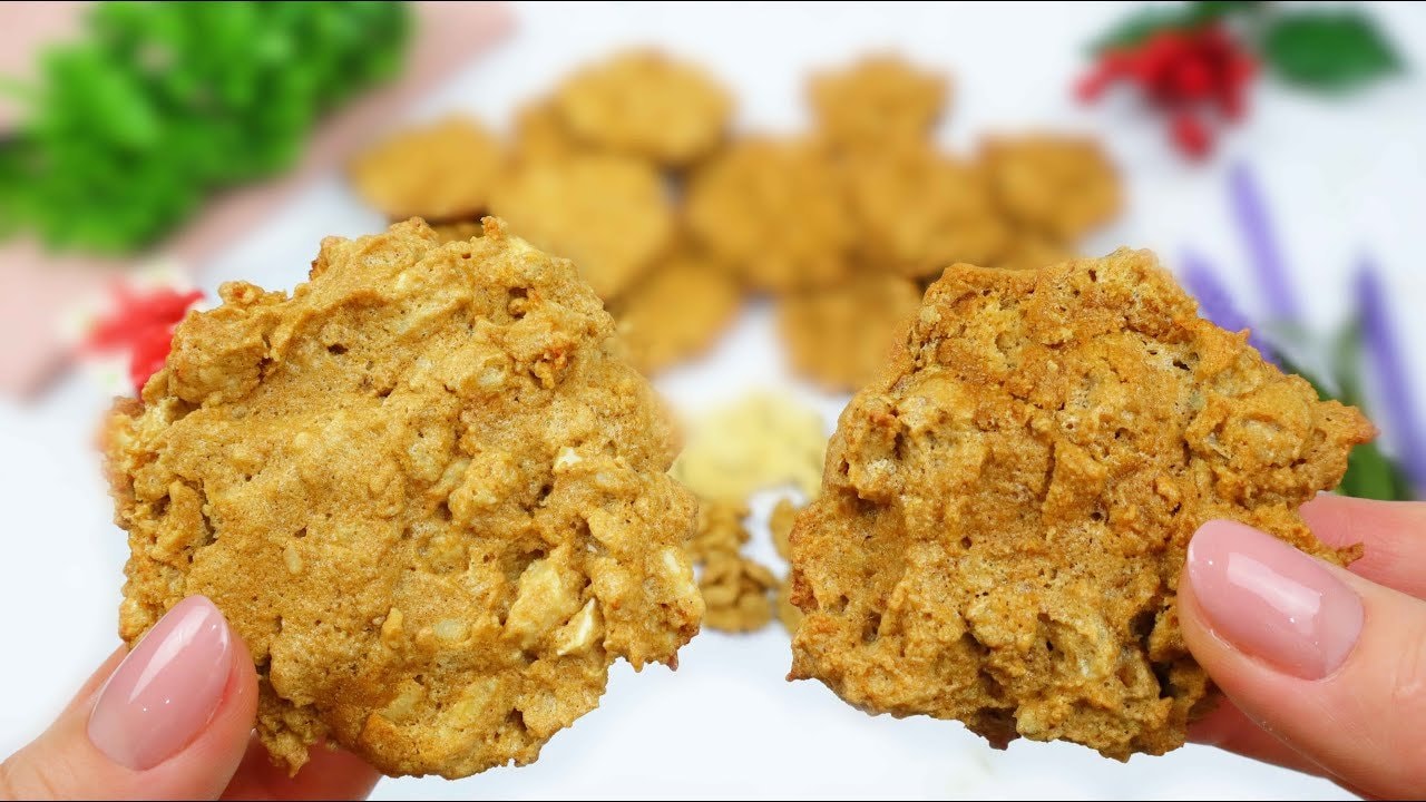 Gluten-Free 4-Ingredient Cashew & Walnut Cookies — Airy coconut-flour cookies with whipped egg whites, coconut sugar and roasted ca