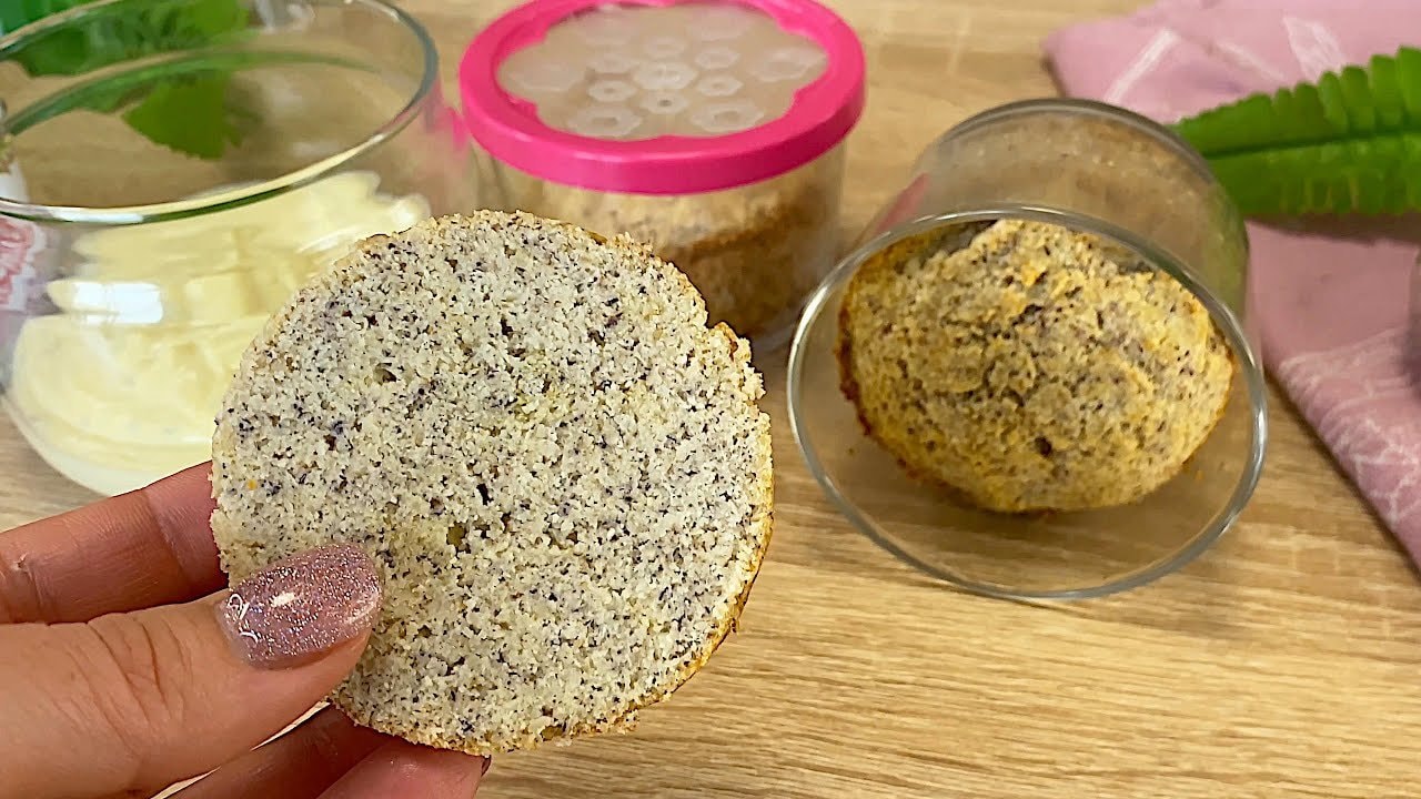Keto Almond Coconut-Flour Jarred Bread — Compact keto loaf baked directly in glass jars with almond flour, coconut flour,