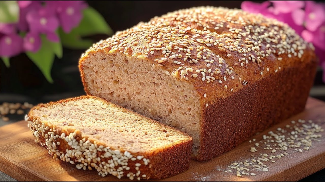 60-Kalorien-Linsenbrot mit Walnüssen (Glutenfrei) — Ultraleichtes Brot aus roten Linsen, gebunden mit Flohsamenschalen, Kefir, Eiern