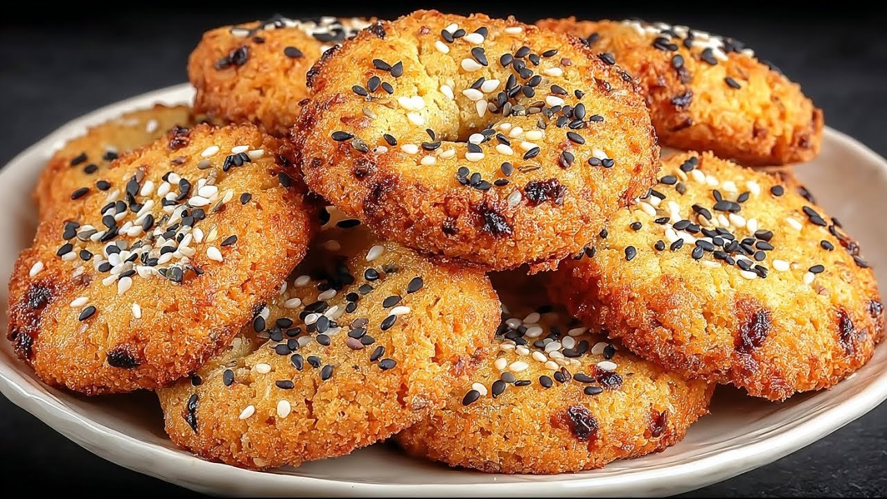 Mandel-Parmesan-Keto-Cracker mit Cremesuppe — Knackige Mandelcracker aus einem Joghurt-Parmesan-Teig, aufdressiert und neben e