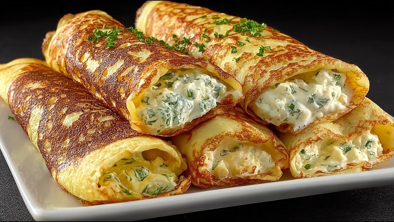 High-Protein Breakfast Roll-Ups (No Flour) — Quick breakfast roll-ups layering eggs, cottage cheese, curd cheese and creamy a