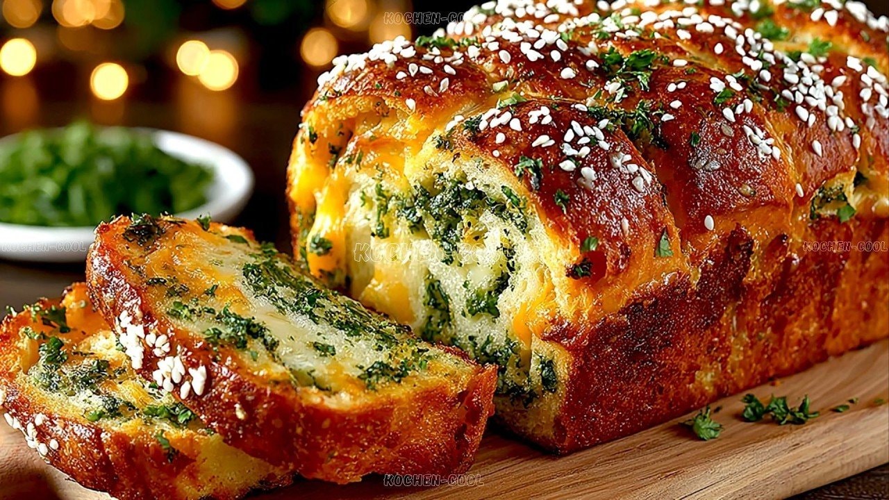 High-Protein Lentil Parsley Bread (No Flour) — Crispy-crusted lentil loaf with fresh parsley, albumen and olive oil. Flour-free